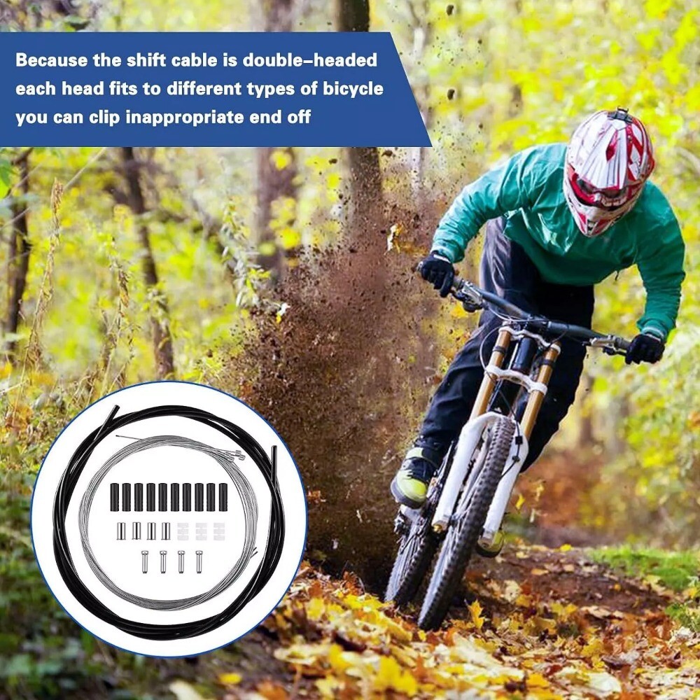 Bicycle Shift Derailleur Cable Kit For MTN Road Bike Mountain Bike Etc Universal