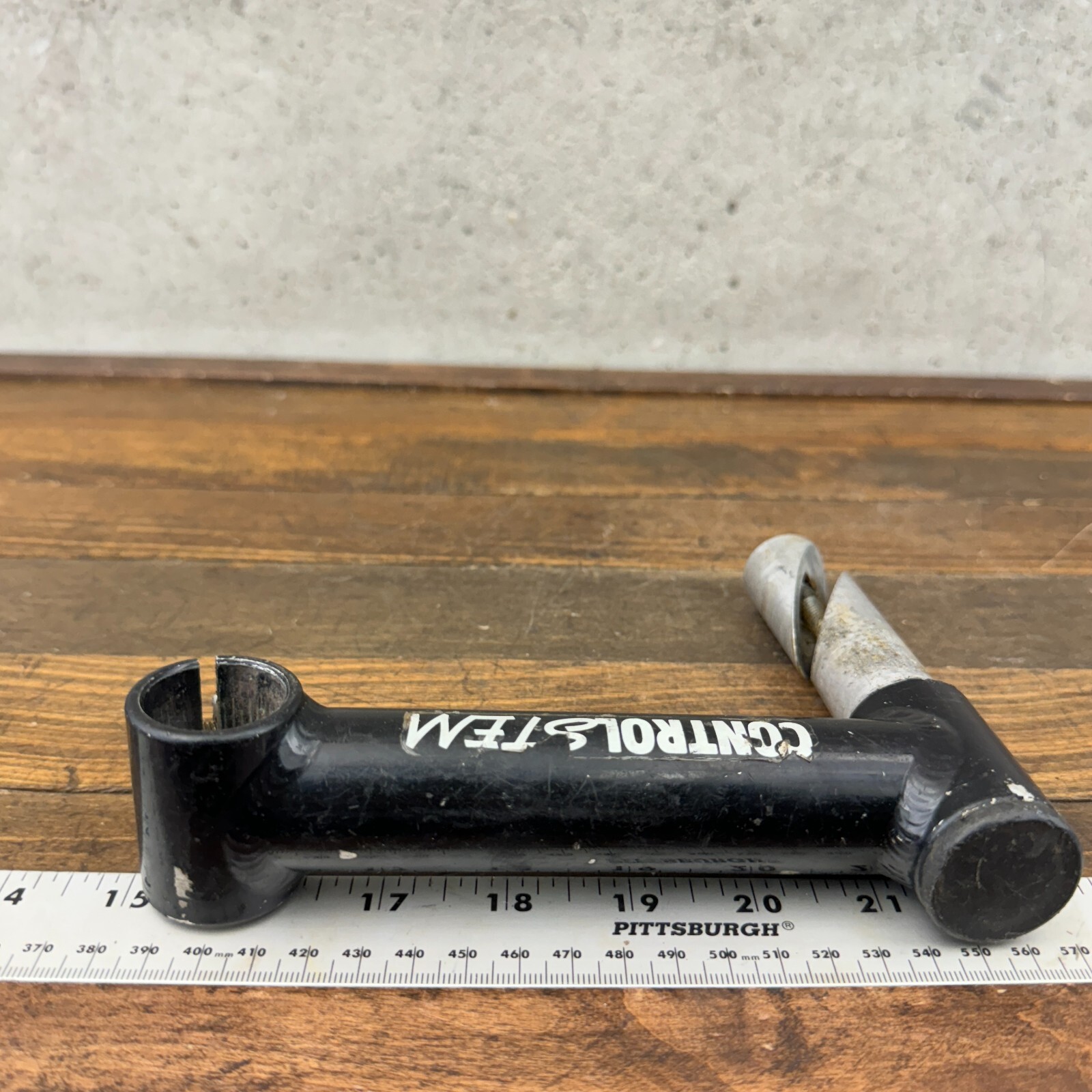 Vintage Control Tech Stem 1 1/8 in Threaded Quill 150 mm Reach USA Black 25.4 mm
