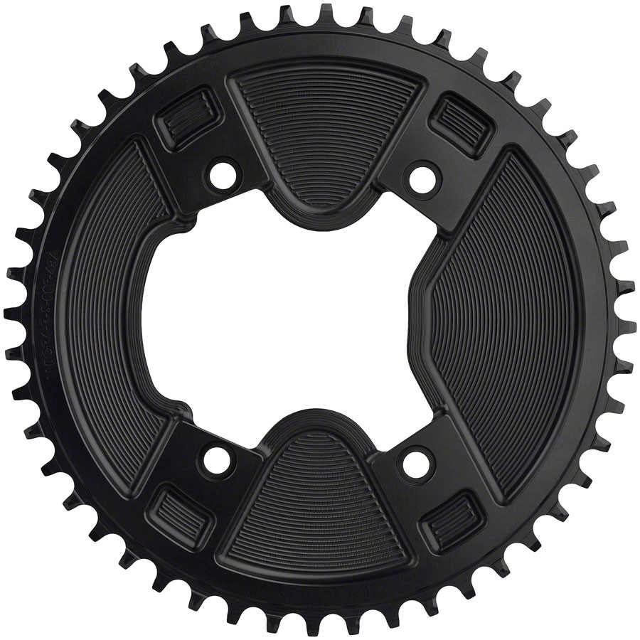 Wolf Tooth Aero 110 Asymmetric BCD Chainring – 46t, 110 Asymmetric BCD, 4-Bolt,