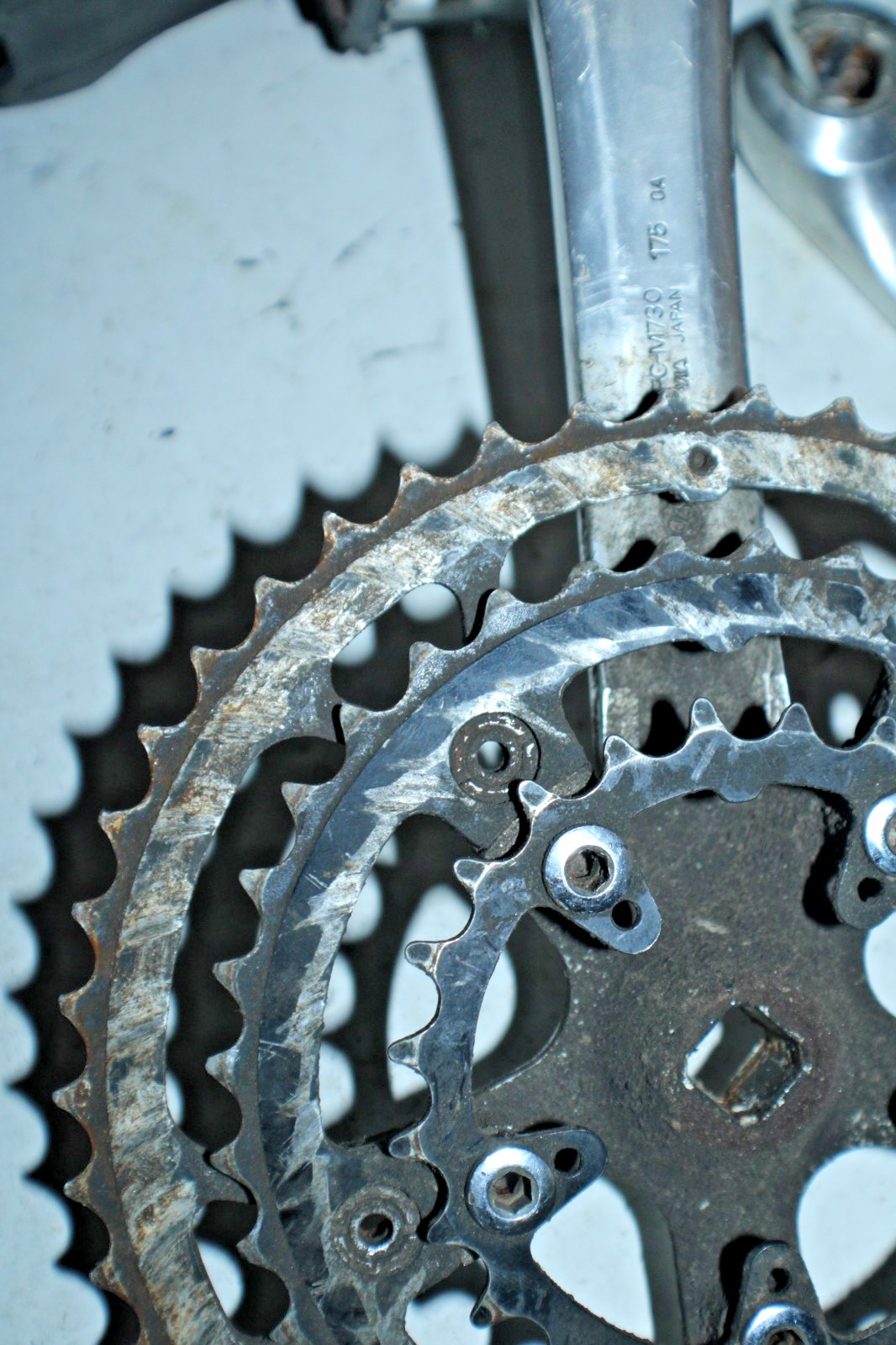 Shimano Triple Crankset Silver/Black FC-M730 175mm 46/36/24T BCD104/74 Ships USA