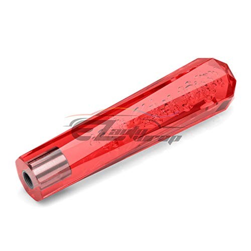 Shift Knob Stick Crystal Transparent Bubble Throw Gear Shifter 20cm Red