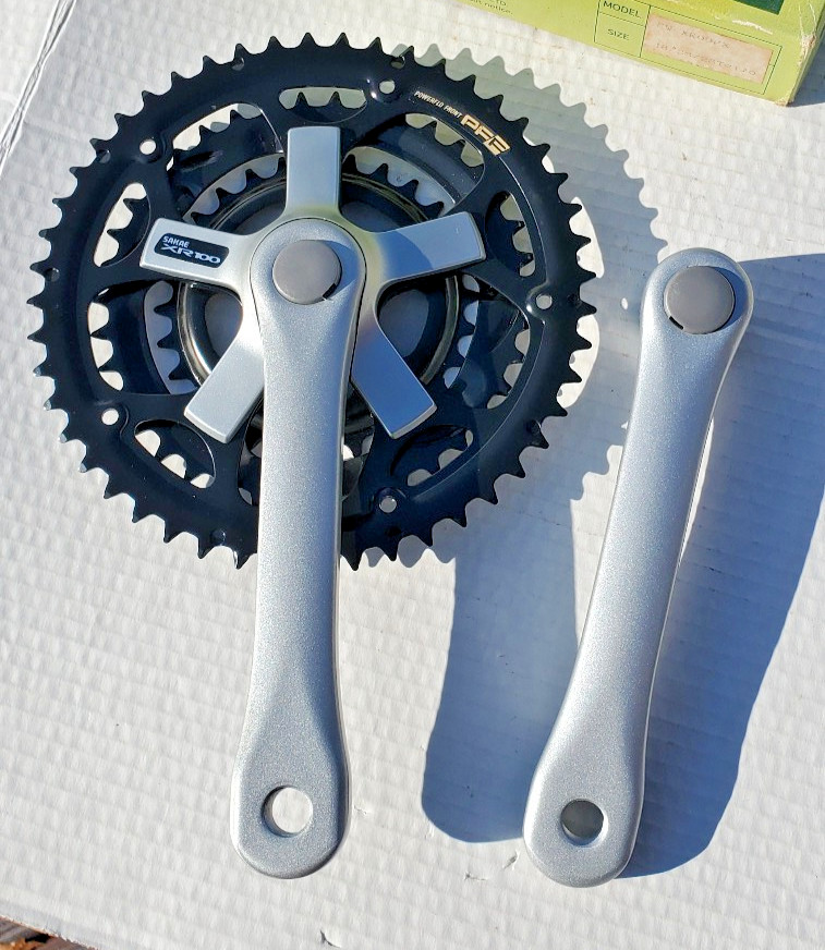 NOS Suntour Sakae SR XR100 MTB Bicycle Crank Set Tripple Trek Fuji Sugino 1990s