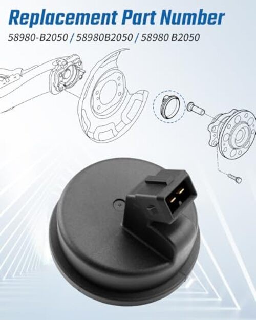 2Pcs 58980-B2050 Rear Hub Bearing ABS Speed Sensor Fit for Kia Soul 2014-2019