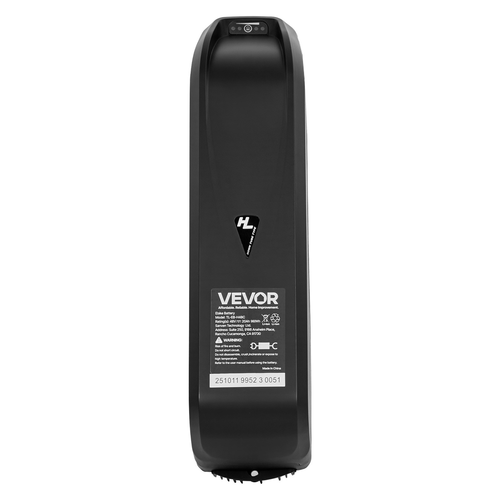 VEVOR Ebike Battery Electric Bike Lithium Battery 48V 20Ah for 1500W Motor BMS