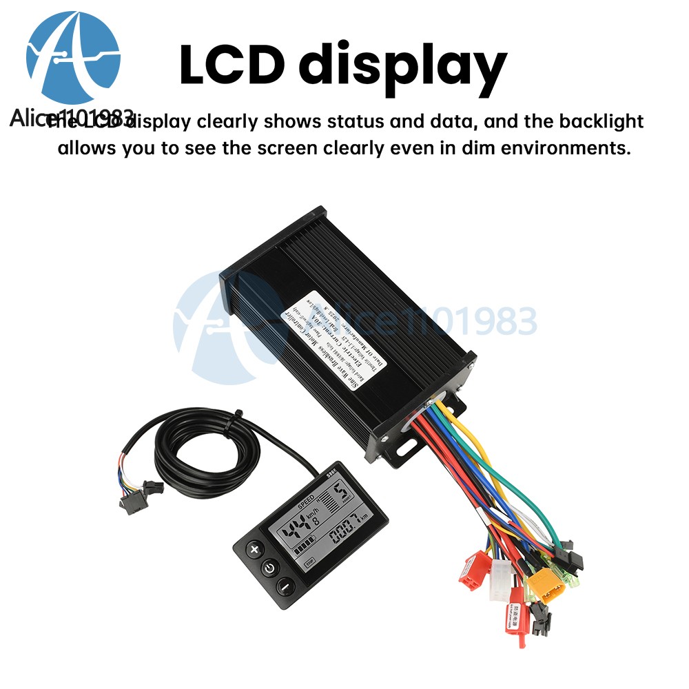 36V48V64V 30A Sine Wave Brushless Motor Controller 750-1500W Driver S866 LCD