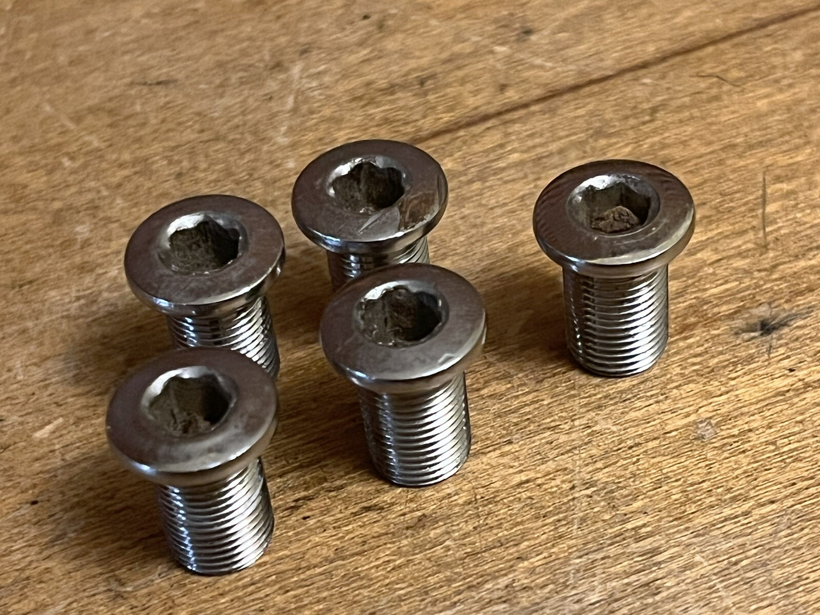 Vintage SR Chain Ring Bolts + Washers ~Longer Length For Triple Chain Ring~