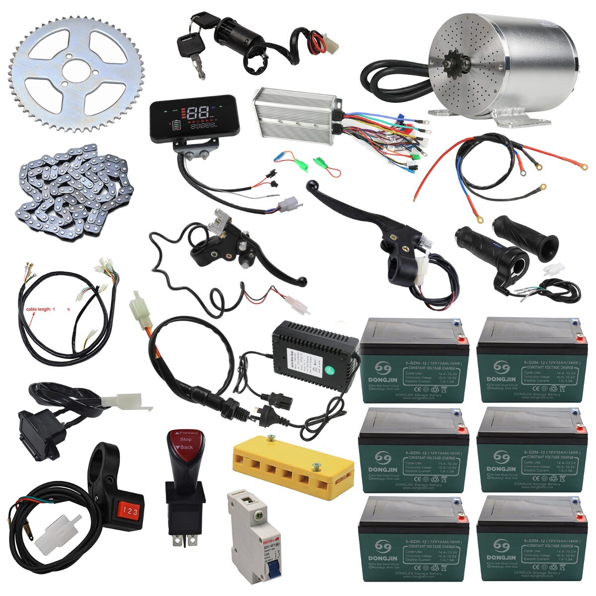 60V 72V 3000W Brushless Motor Kit Controller E Bike Scooter Mini Bike Lawn Mower