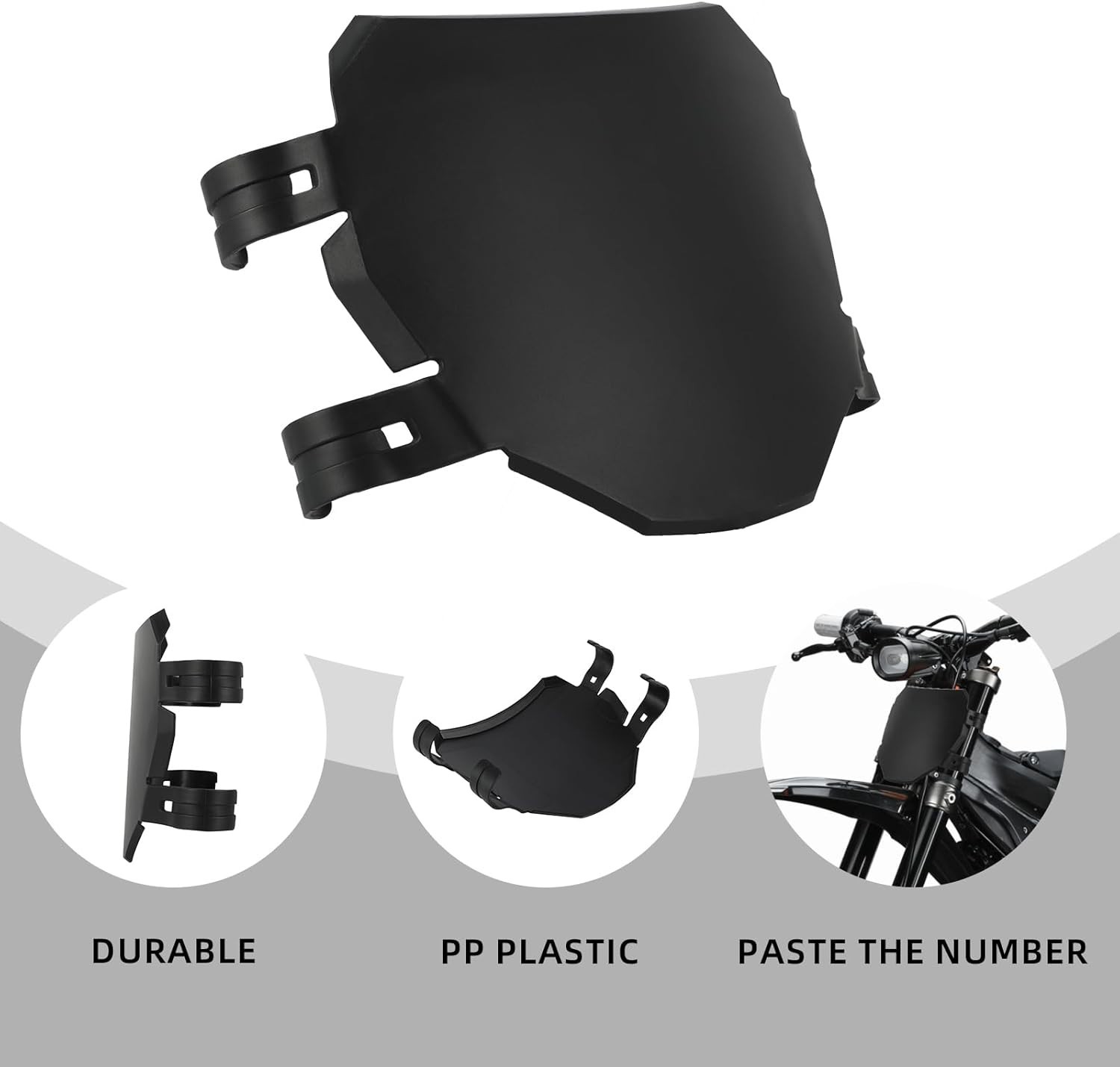 Front Number Plate for Ebike,Electric Dirt Bike Plate Replacement for Ridstar…