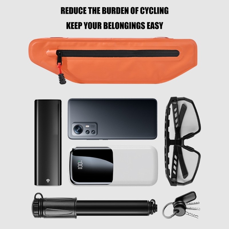 Impermeable Biking Storage Bag Having Secure Attachments And Easy Access