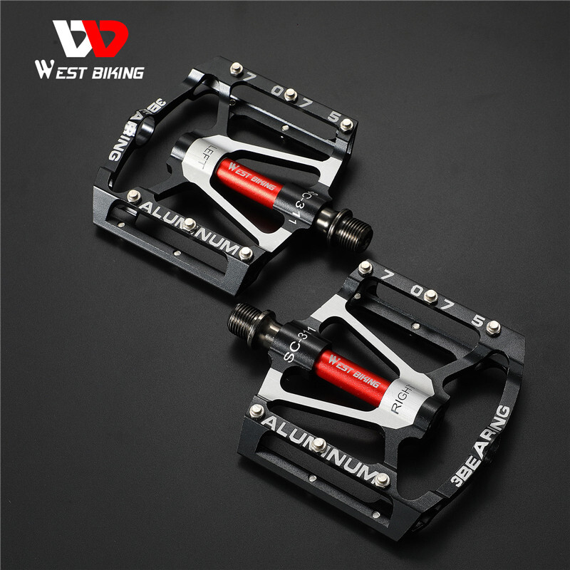 WEST BIKING Bicycle Pedals 3 Sealed Bearing Aluminum MTB Road Bike Pedal 9/16 in