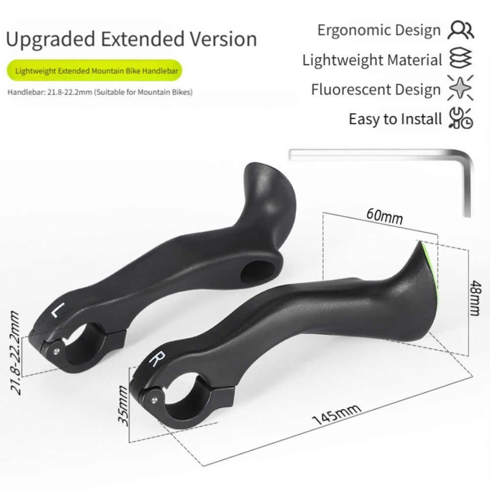 Ergonomic Extended Grips for Mountain Bikes Reduce Arm Fatigue on Long Rides