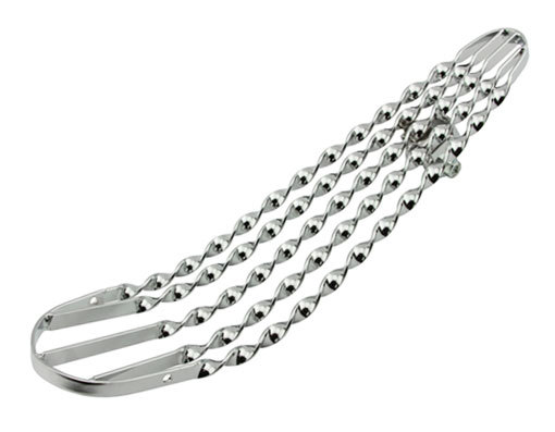 NEW! Original 17″ Long Steel Lowrider All Twisted Seat Pan In Chrome.