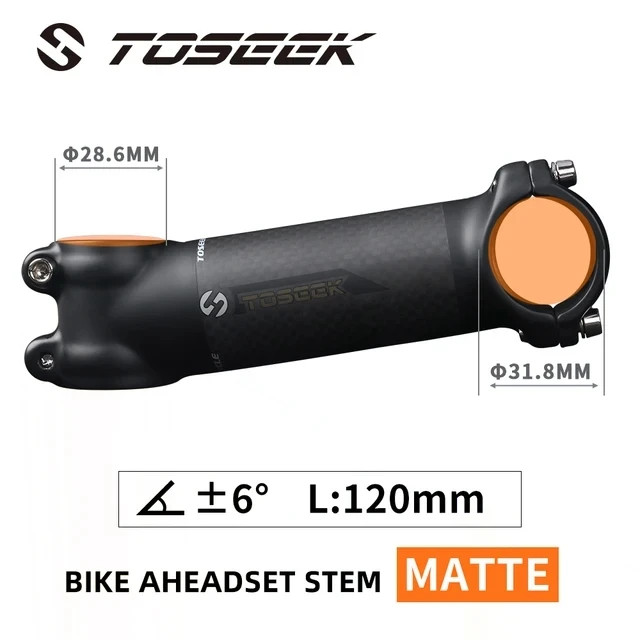 Bicycle Stem 28.6 – 31.8mm Bike Handlebar Stem 6 Degree or 17 Degree 60-120mm
