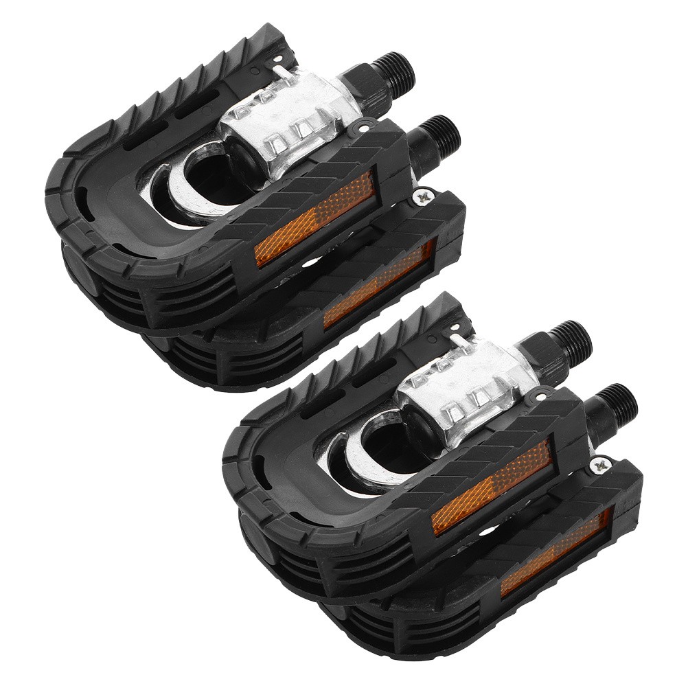 2 Pairs Folding Mountain Bike Pedals Aluminum Alloy Platform Bicycle Flat