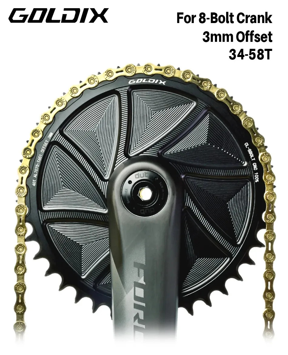 8-Bolt Bicycle Chainring 40-58T Narrow Wide Direct Mount Road Bike Chainwheel