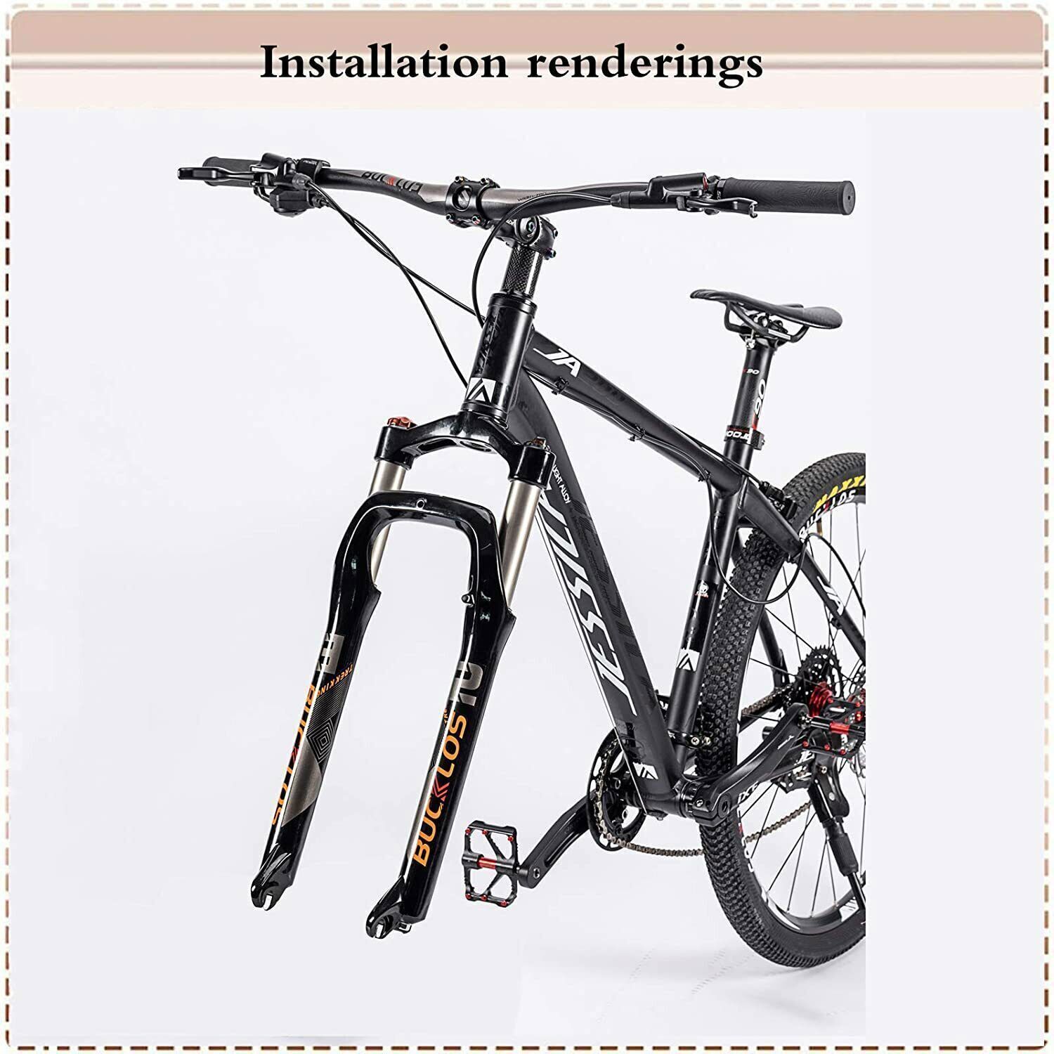 26″*4.0 QR Beach Oil Suspension Fat Fork 1-1/8″ Disc Brake Snow MTB Bicycle Fork