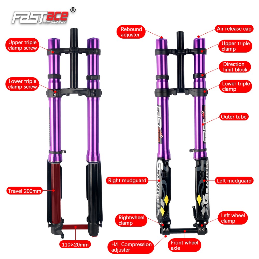 FASTace AHX12RV Front Fork Suspension for 79Bike Falcon Pro / GT eRide Pro S/SS