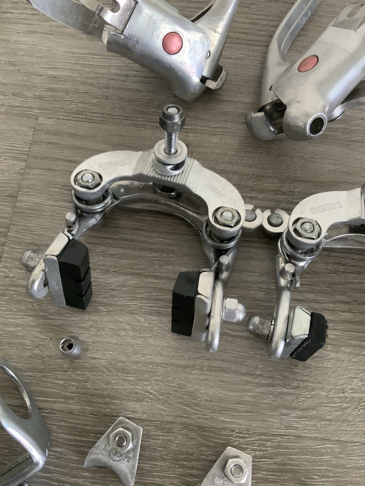DIA-COMPE FORGED BRAKE SET CENTER PULL 55-65 MM REACH DUAL LEVERS GUIDES STRADDL