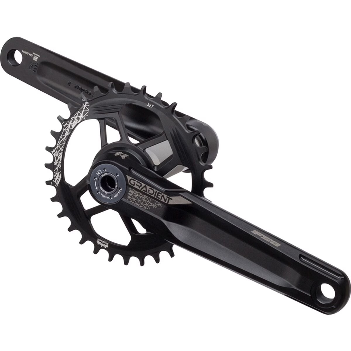 FSA Gradient 1x Modular Crankset Black, 175mm, 30t