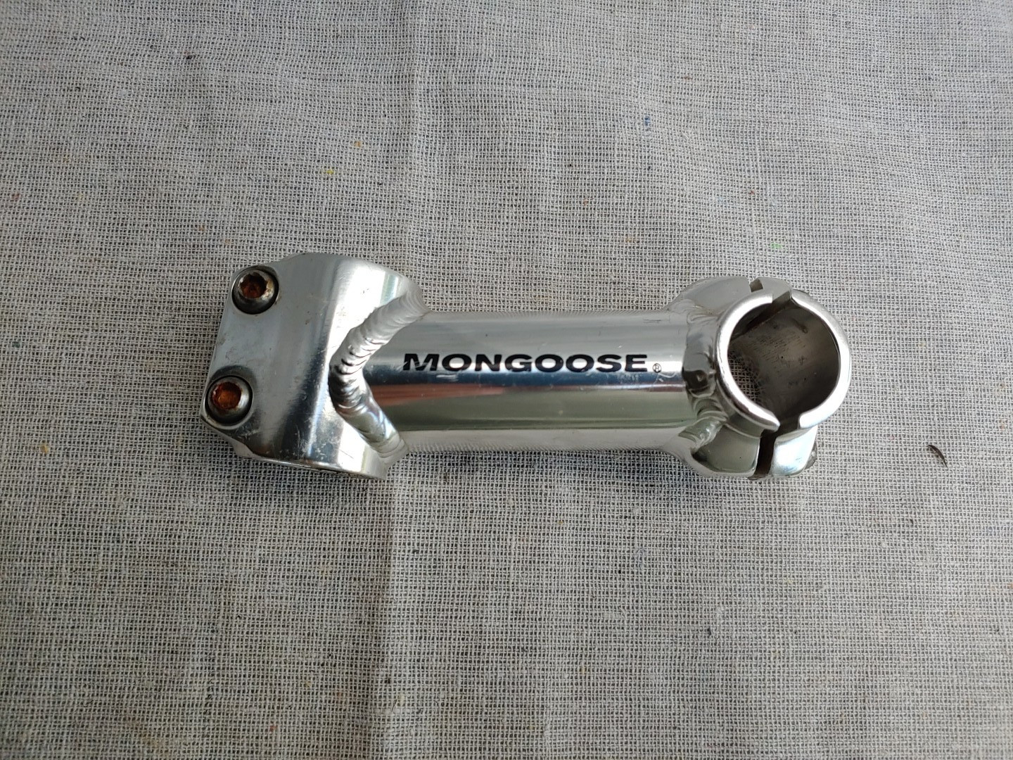 Mongoose 125mm Vintage Silver 1 1/8” Stem Mountain Bike 26mm Clamp Cycling