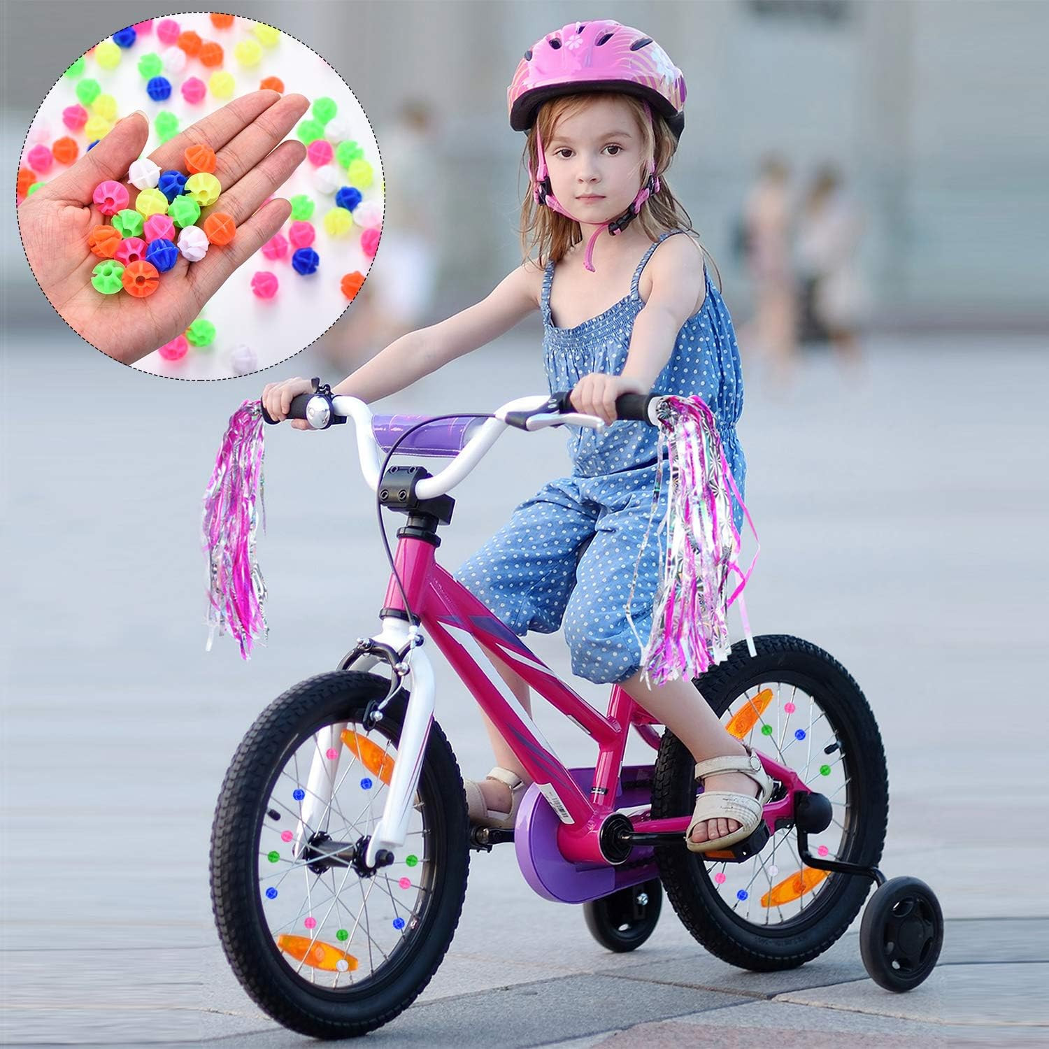 216 Pieces Bicycle Spoke Beads Bicycle Wheel Spokes Beads Assorted Color Plastic