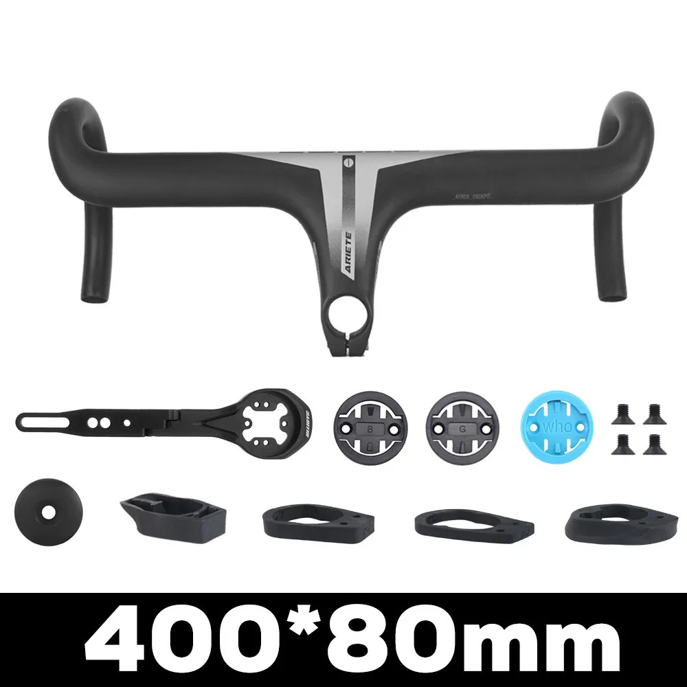 Carbon Road Bike Integrated Drop Bar -6 Degree Full Internal Cable 380-440mm