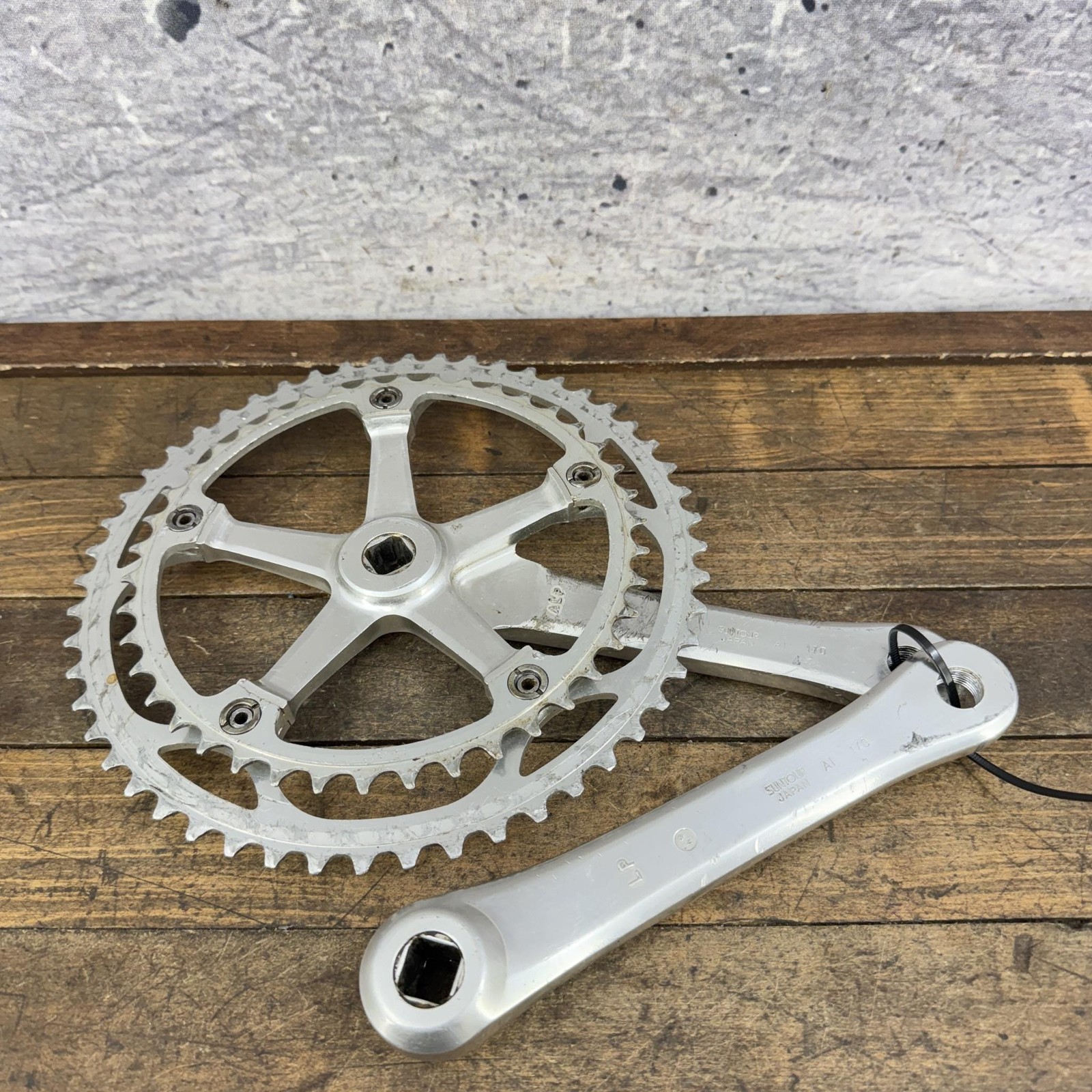 Vintage Suntour Cyclone Crank Set 144 BCD 170 Mm Double Road Bike 1980s Race