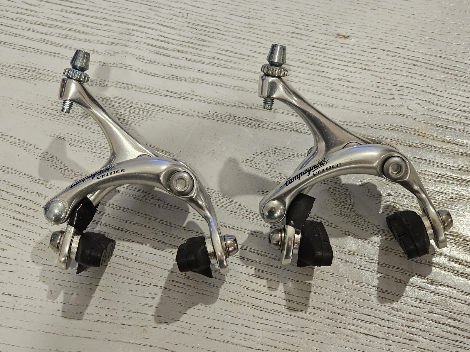 Campagnolo Veloce Brake Calipers | Dual Pivot | Silver Alloy | Vintage NOS