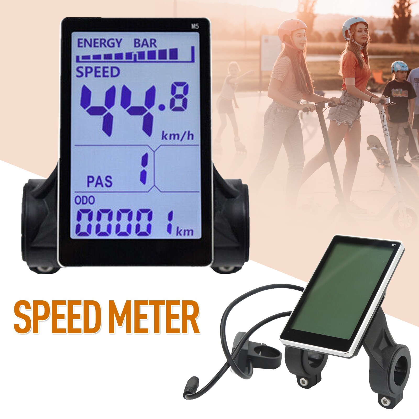 24V 36V 48V 60V E-Bike Electric Scooter Speed Meter Screen LCD Display New