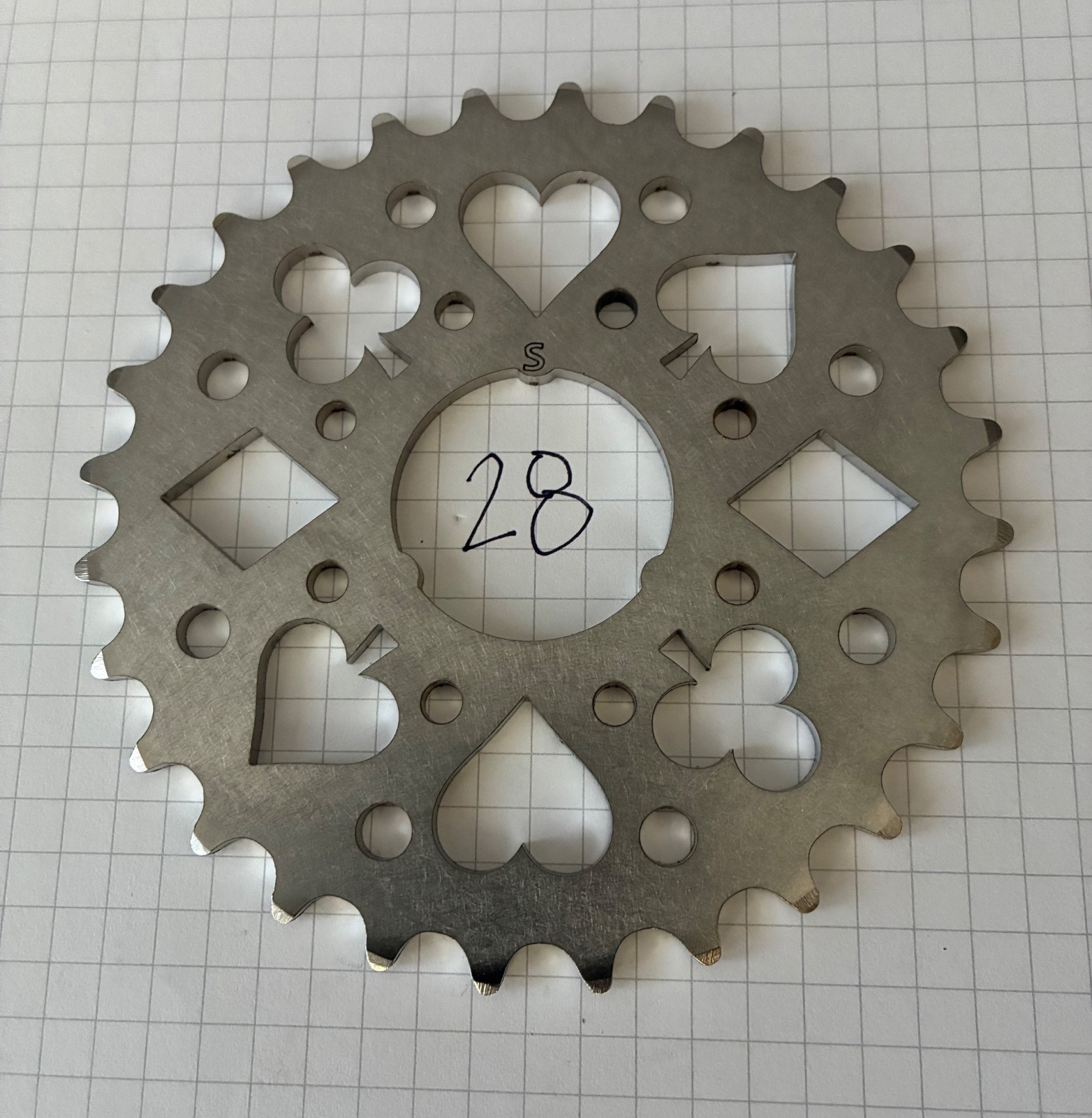 CUSTOM 28 tooth rear coaster brake sprocket, fits Shimano, Sturmey-Archer