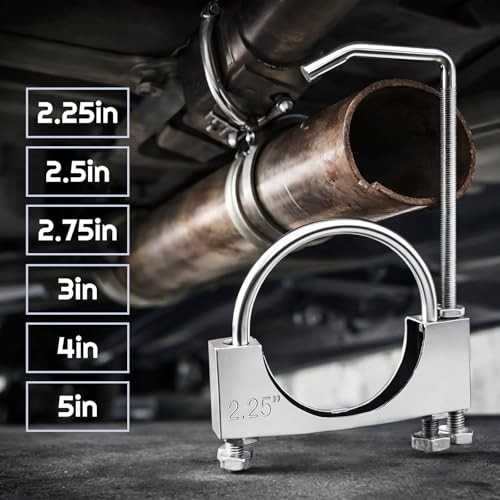 Pcs Universal Exhaust Clamp with Hanger, Made of Heavy-Duty Clamp 2.25 Inch 2