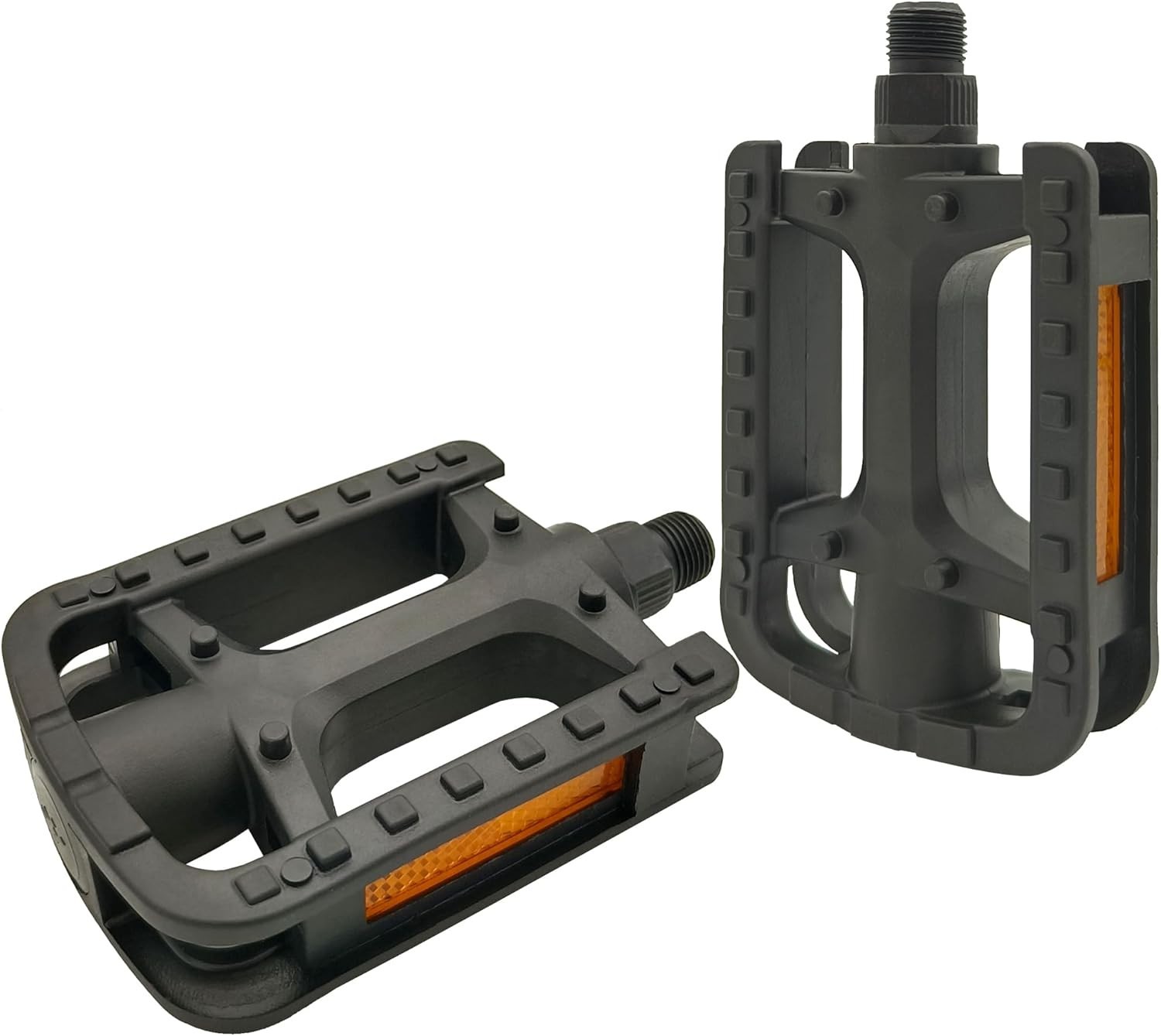 Bike Pedals, 9/16″ Non-Slip Bike Pedals with Reflectors, Bicycle Pedals for R…