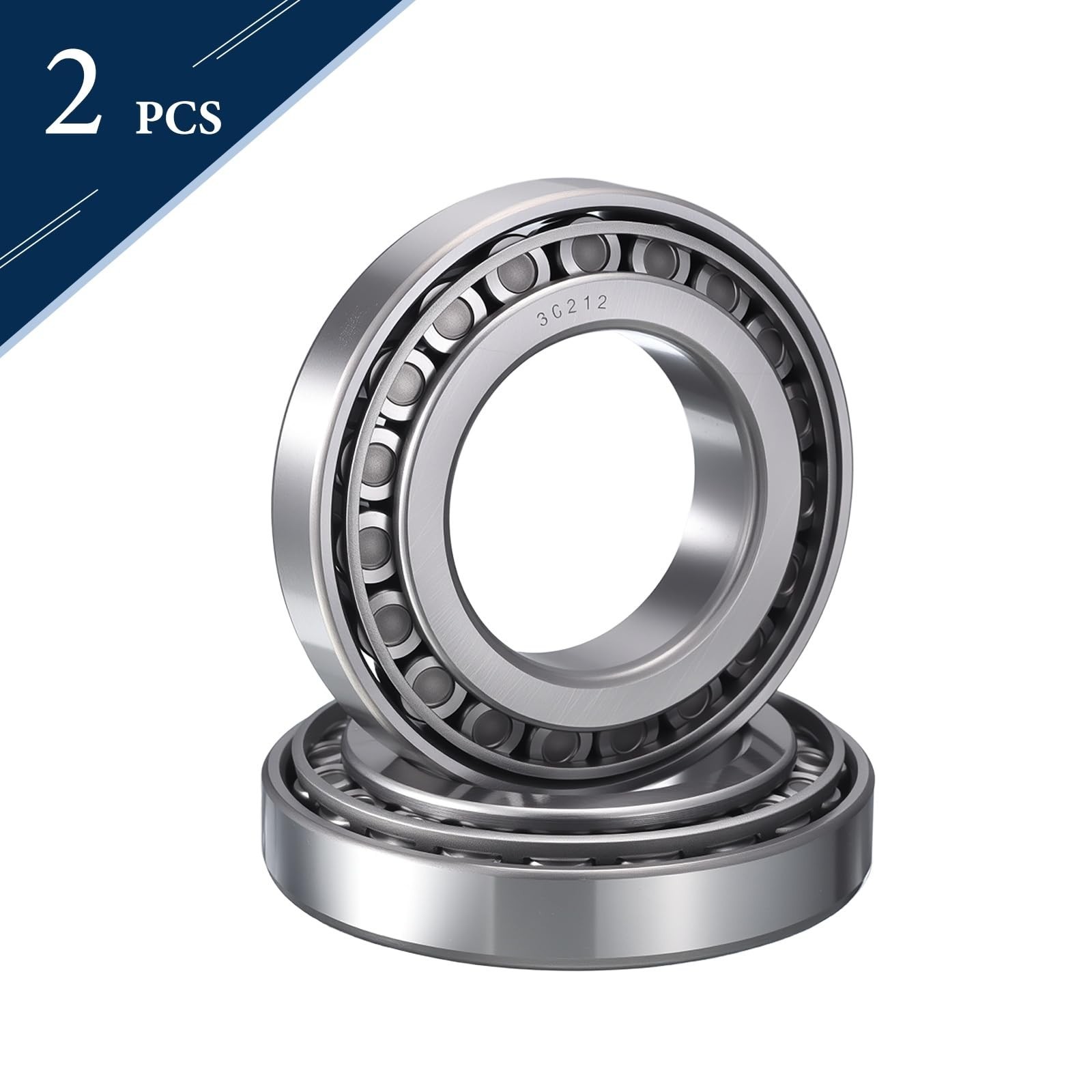 2 Pack 30212 Tapered Roller Bearing Cone and Cup Set, 60mm Bore 110mm OD 24mm…
