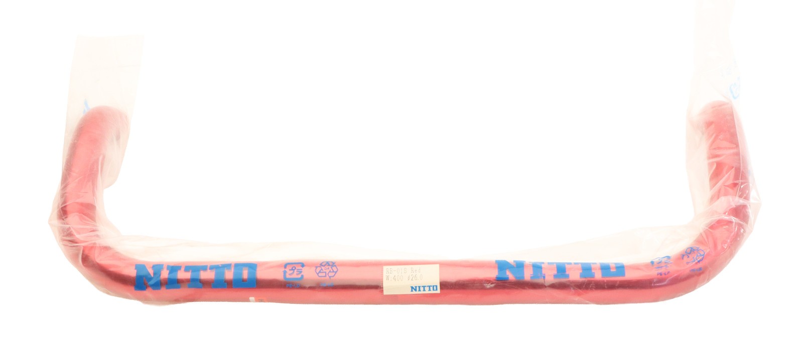 Nitto RB-018 Bullhorn Handlebar Red 26.0mm Clamp x 40cm Width NOS NEW