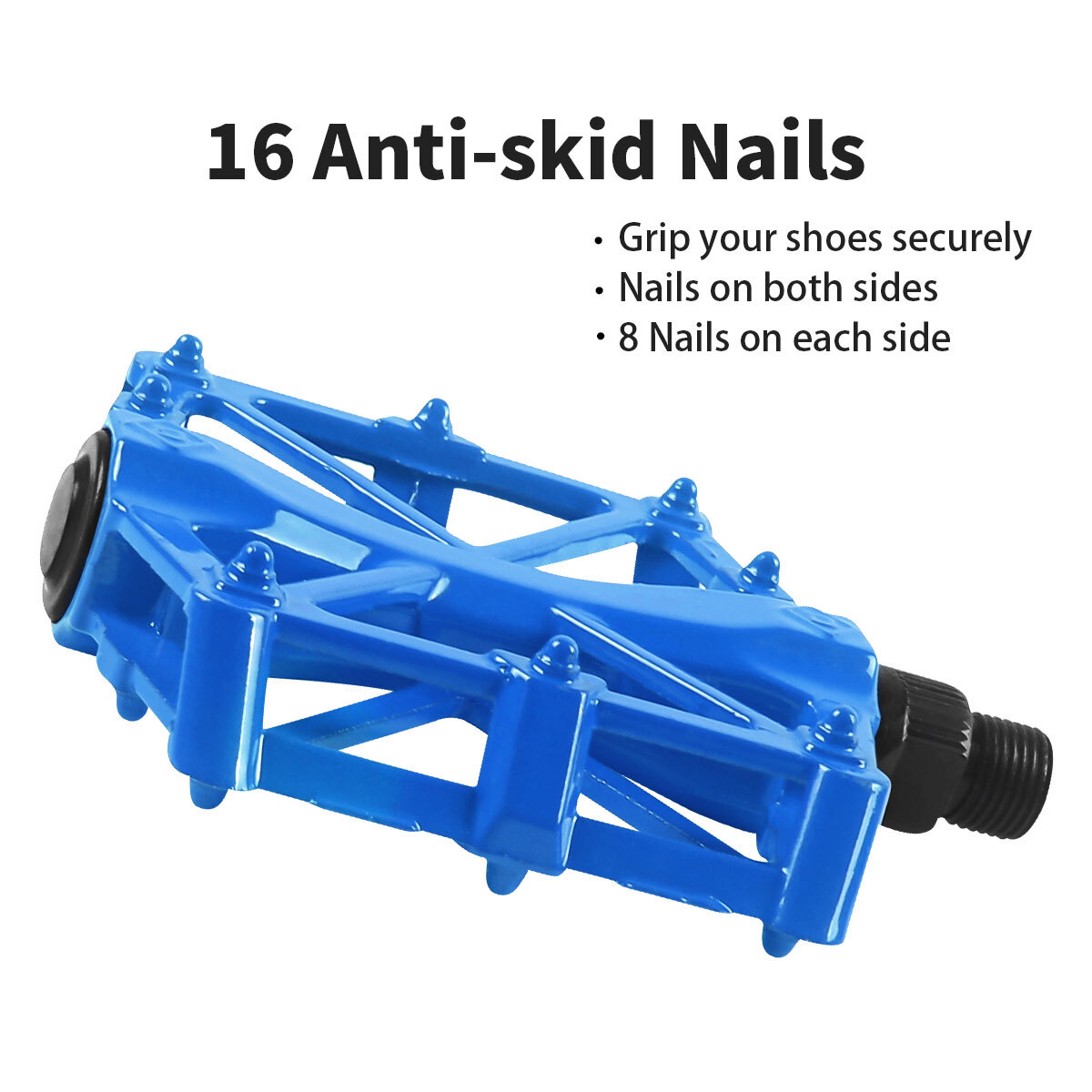 1Pair 9/16″ Bike Pedals Mountain Road Bicycle Flat Platform Non-Slip MTB Cycling