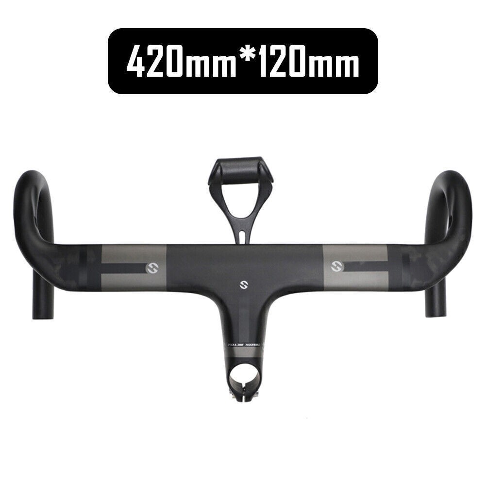 UD Integrated Bar Stem Road Bike Handlebars Carbon Fiber 28.6mm*400/420/440mm