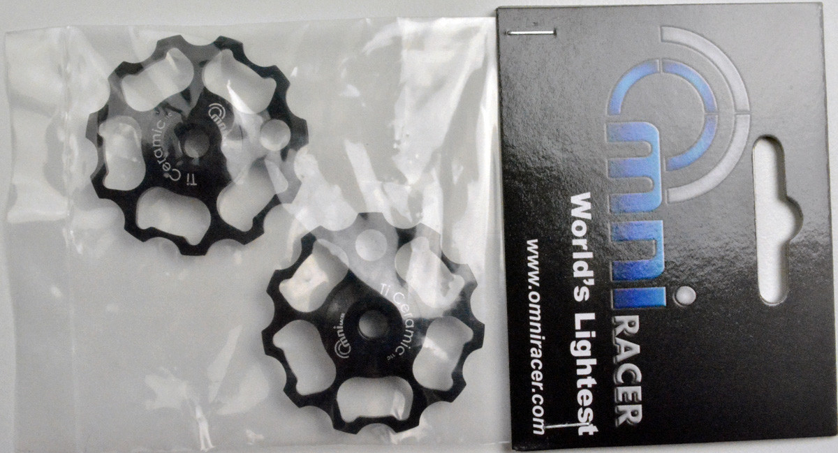 OMNI Racer Ti Ceramic Derailleur Pulleys 11 speed Dura Ace Ultegra XTR: BLACK