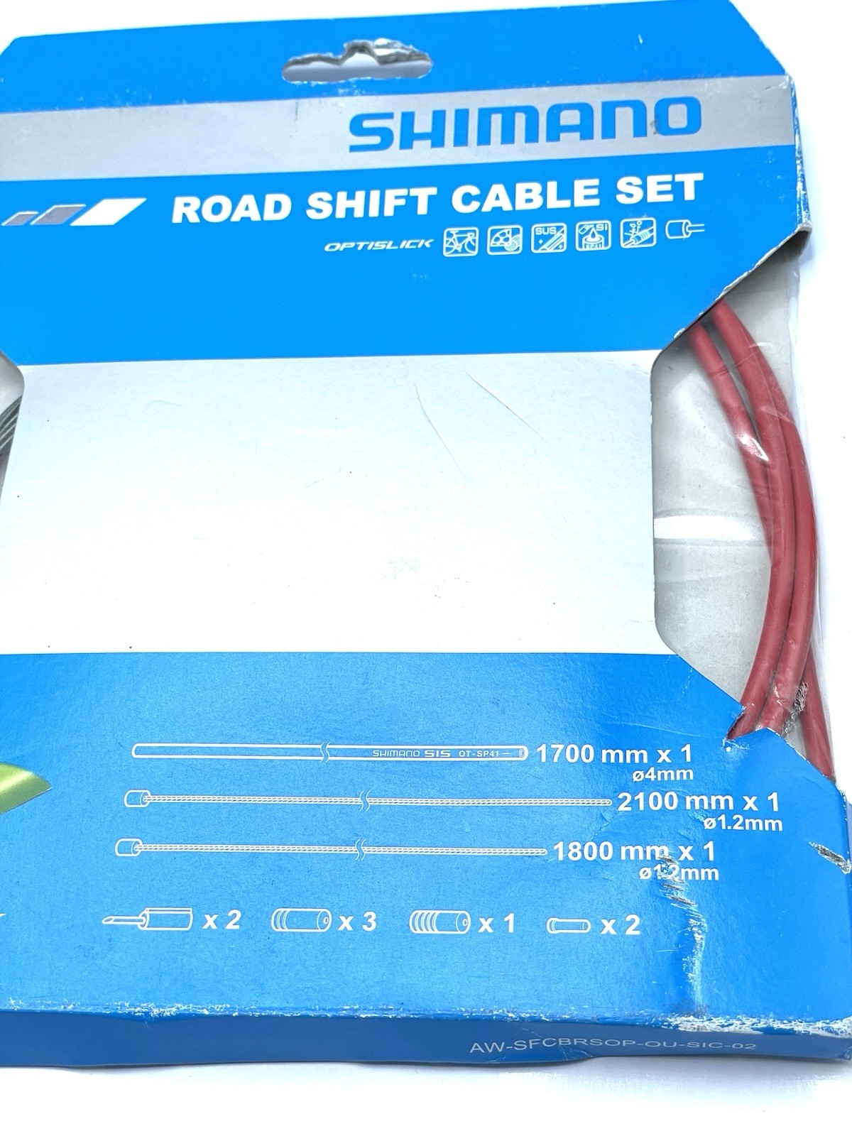 Shimano Road Optislick Shift Cable Set – Red