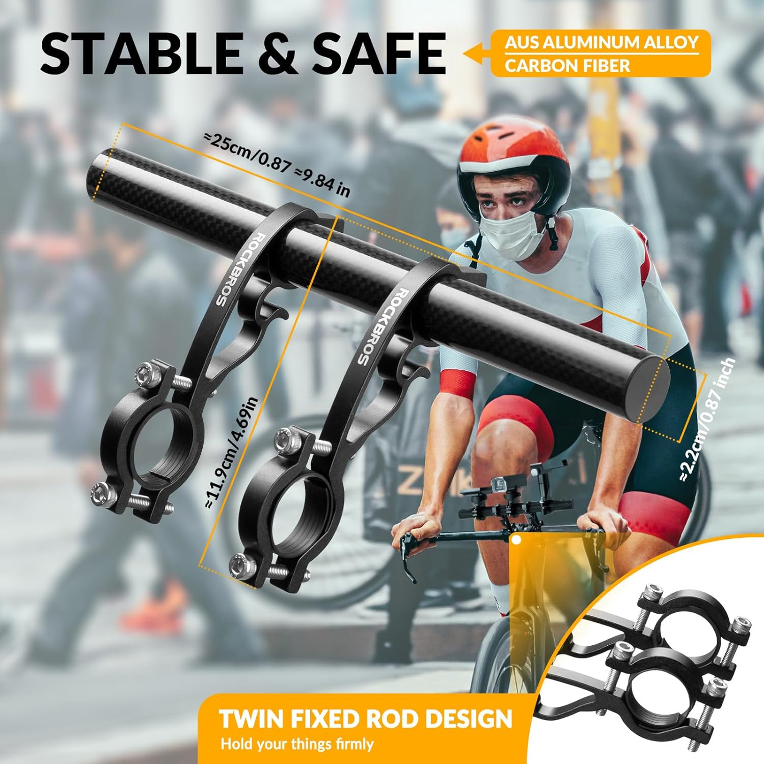 Bike Handlebar Extender Double Bike Handlebar Bracket Bicycle Handlebar Extensio