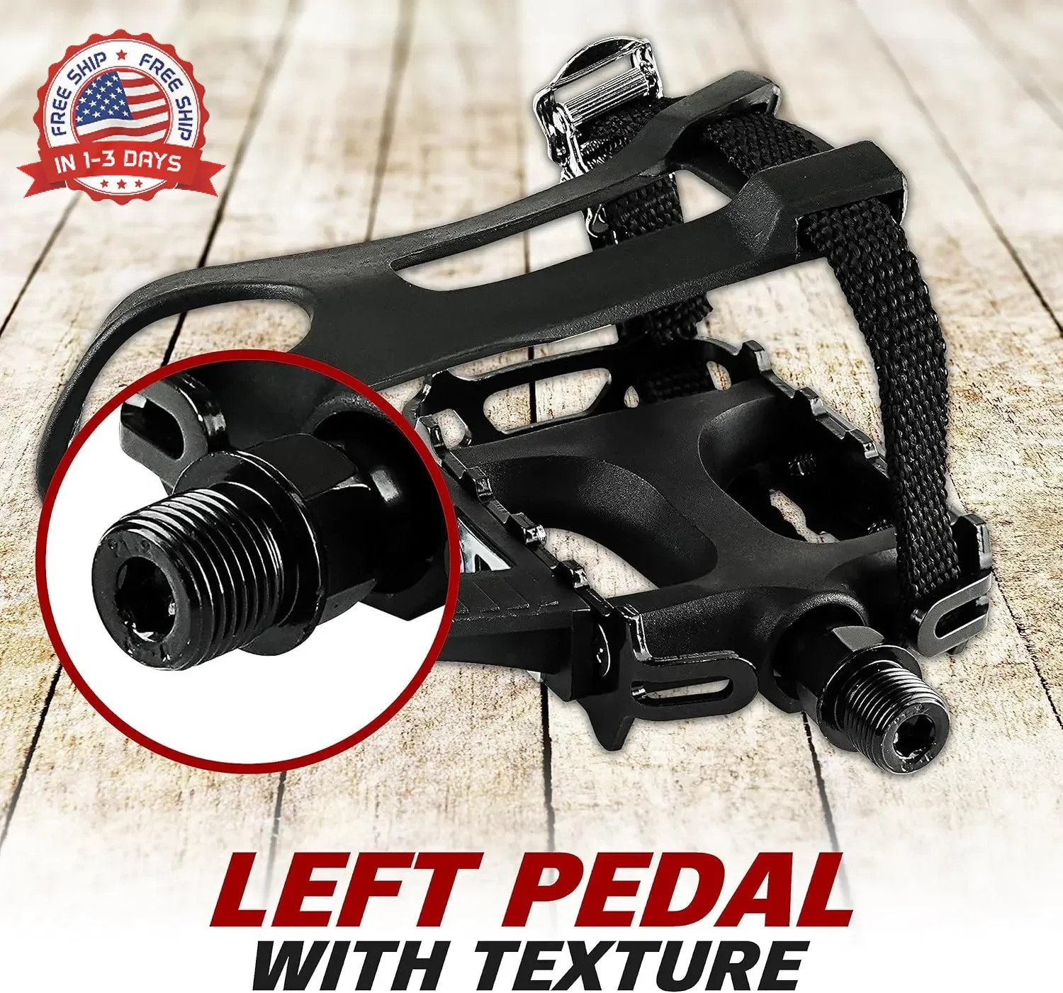 BV Bike Pedal – Universal Fit Bicycle Pedals 9/16″ Compatible, Non-Slip & Durabl
