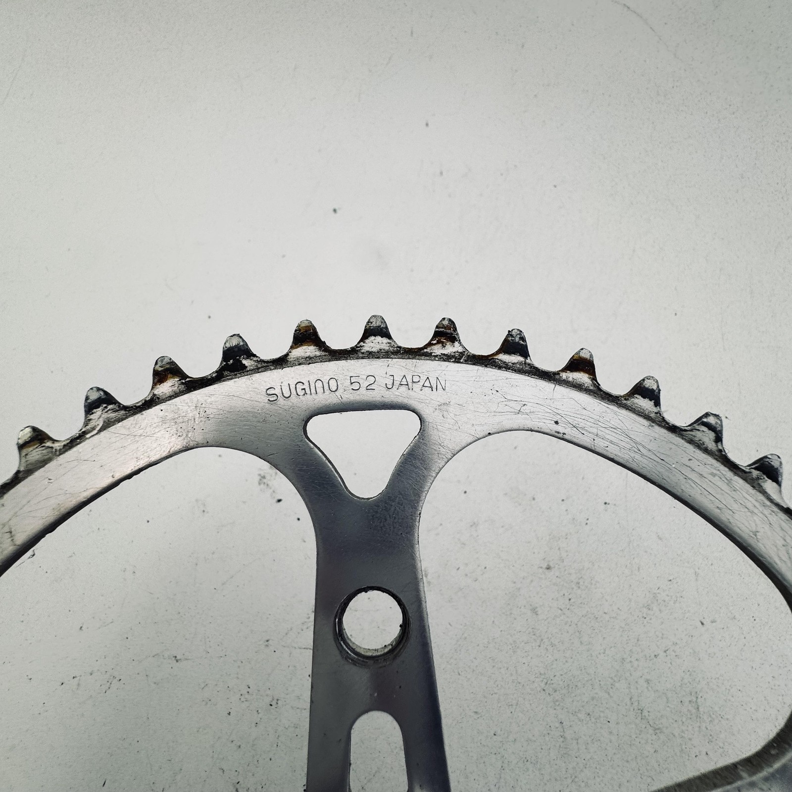 Vintage Fuji F-12 Single Crank 171mm Sugino 52T Japan Road Bike Silver Part A78