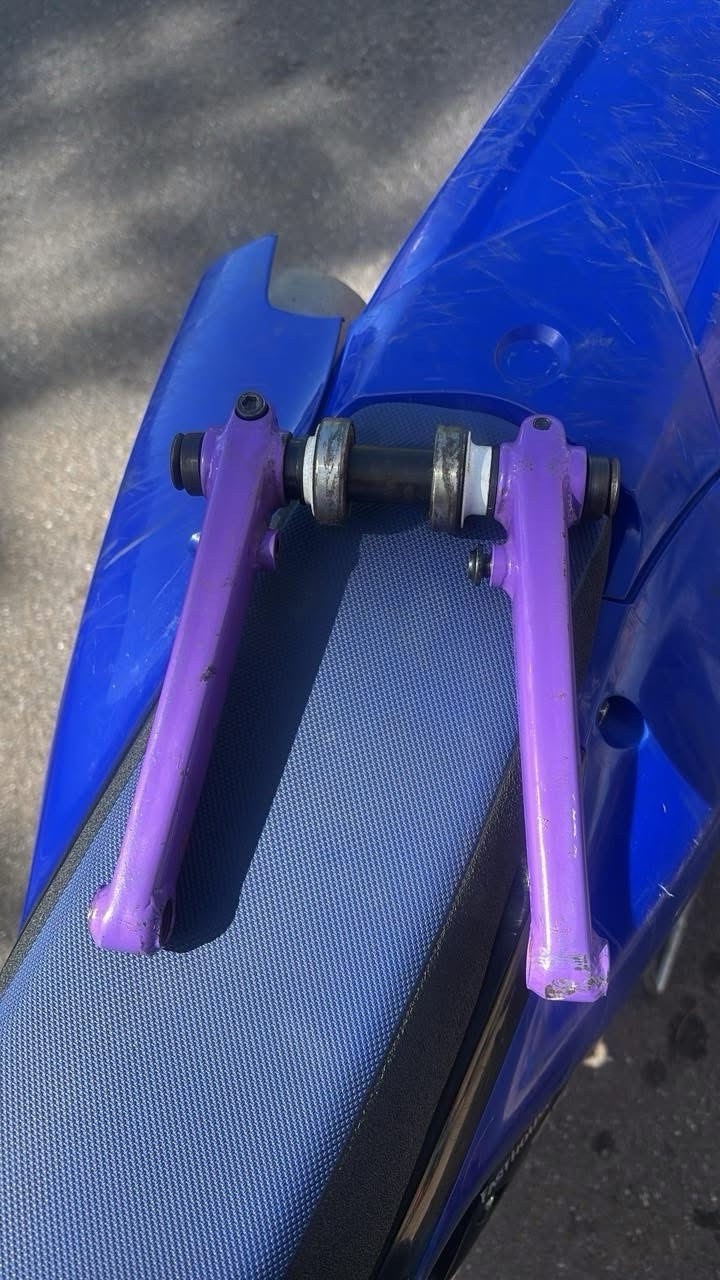 Mosh Bikes Bmx Crank 3 Pieces Purple 22mm Spindle With extras
