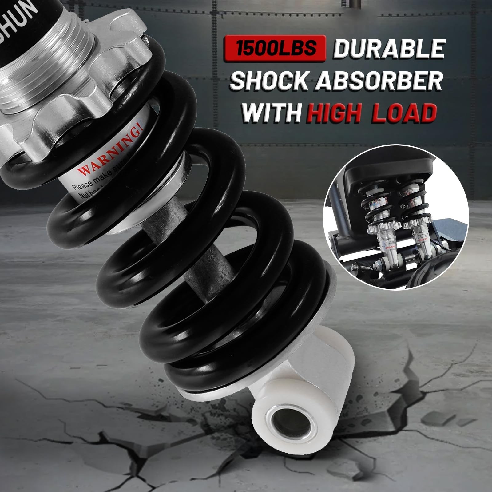 190mm 1500LBS Mountain Bike Rear Shock Absorber: MTB Rear Shock with Adjustab…