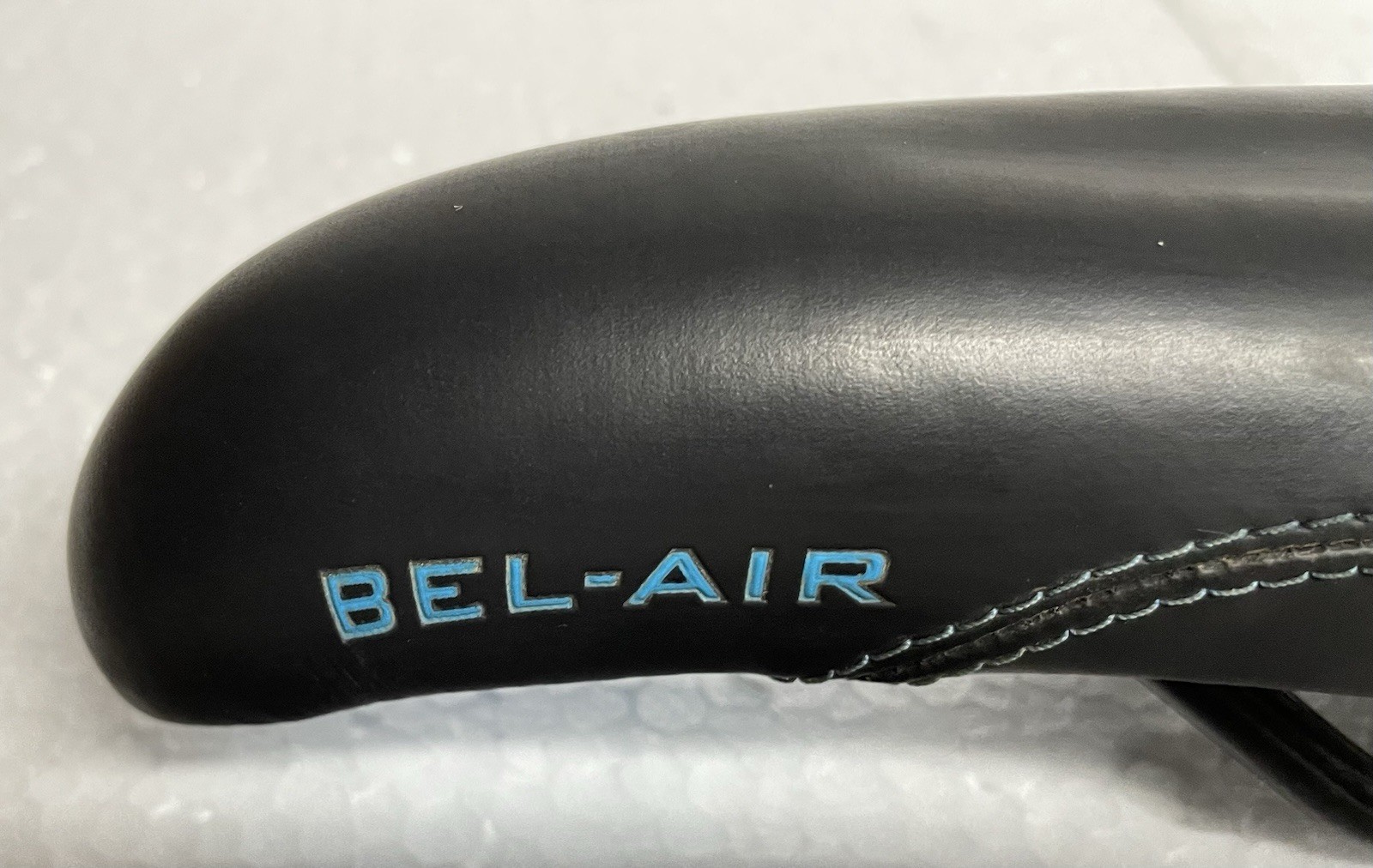 SDG Bell-Air Bicycle Saddle Black / Blue Leather