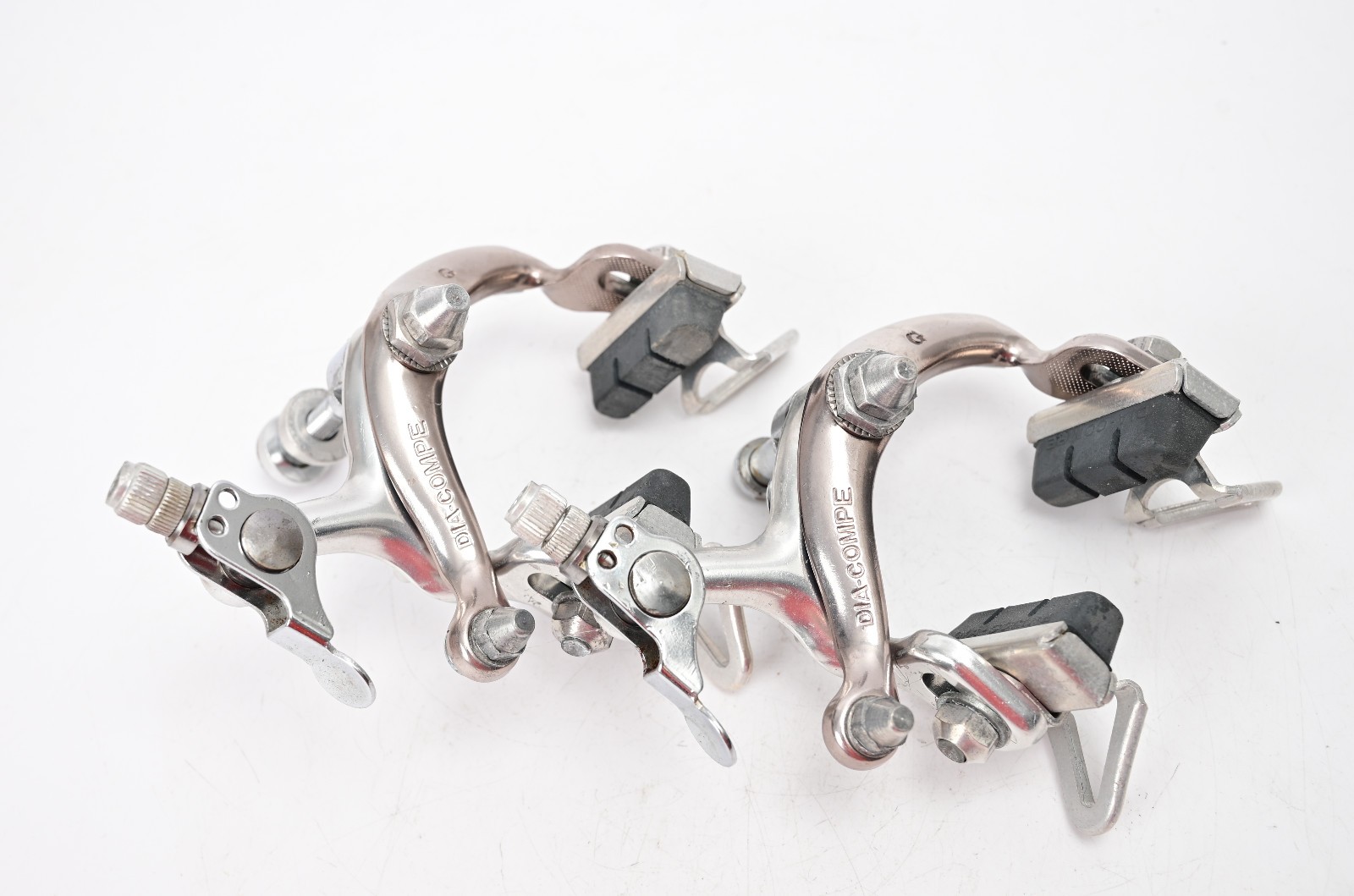 Dia-Compe Japan 400 G Silver Front & Rear Road Bike Brake Calipers Set Brakes