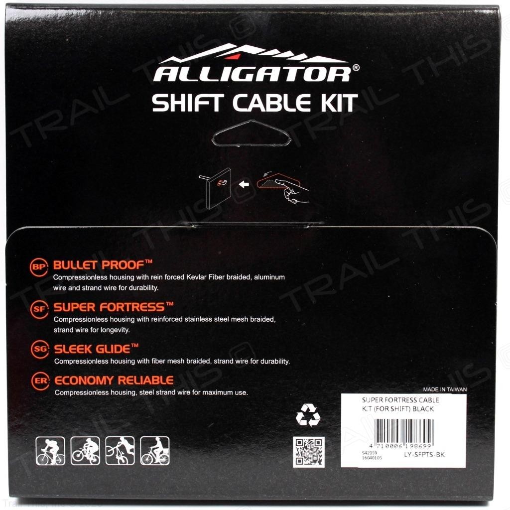 Alligator Super Fortress Front/Rear Bike Shift Cable/Housing Set fits Shima/SRAM