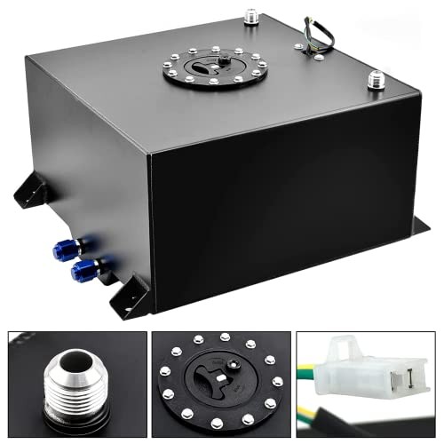 15 Gallon Fuel Cell 60L Universal Gas Tank with Level 15 gallon Black