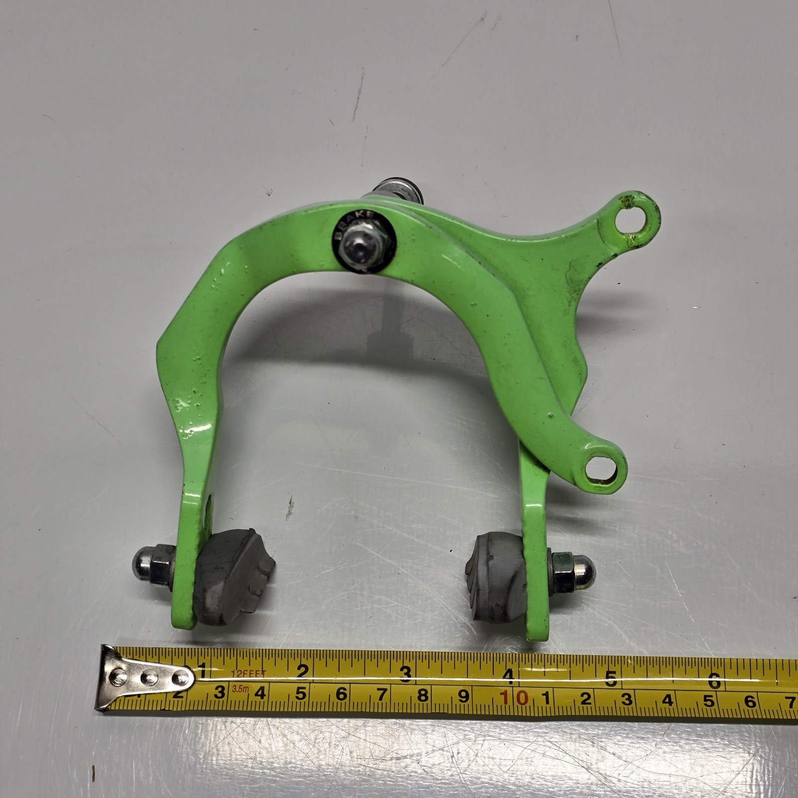 Peak Bike Brake Caliper Side Pull Alloy Neon Green Single Pivot BMX E114 2