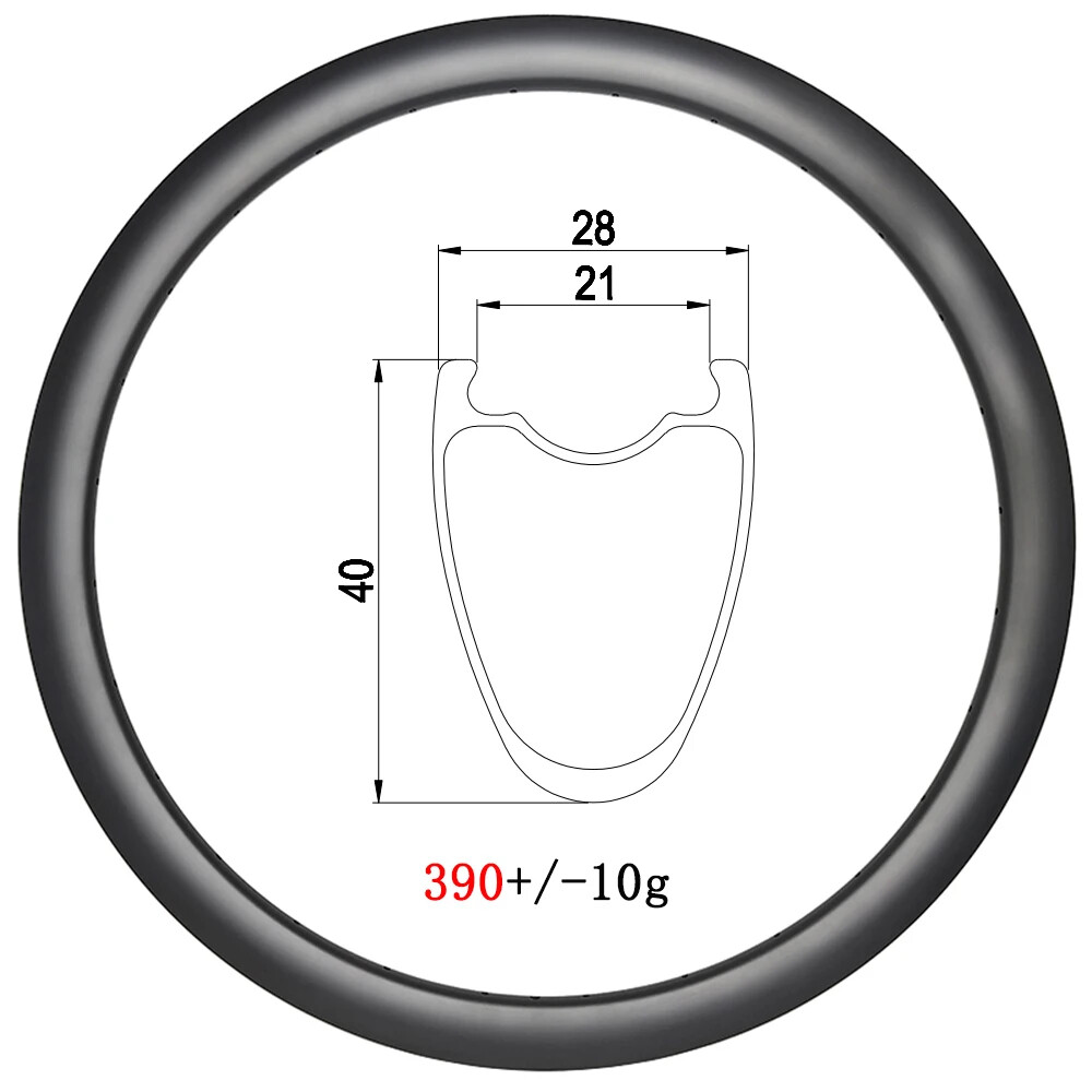 700C UD 3K 12K Carbon Rim for Road Bike Disc Brake Clincher Tubeless 20-36 Holes