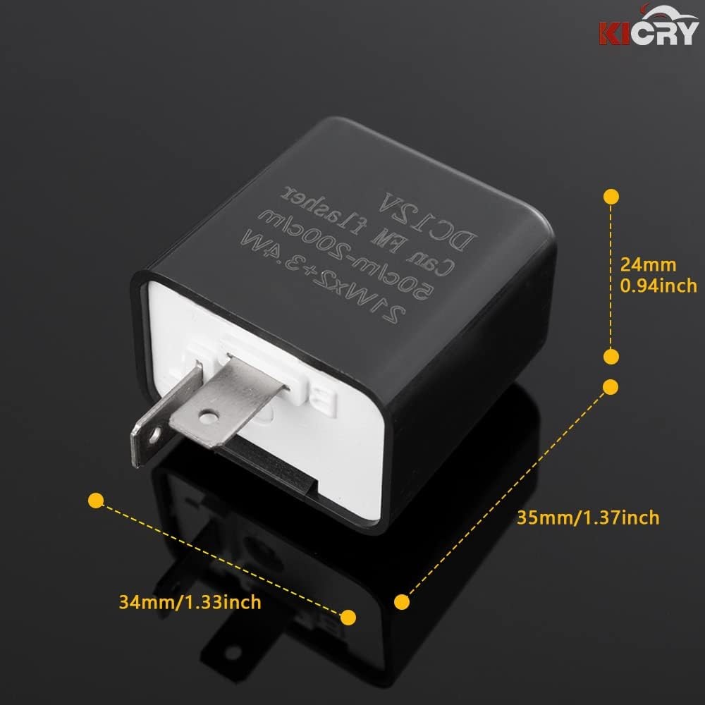 12V Speed Adjustable 2 Pin Direct Replacement Compatible LED Electronic Flasher